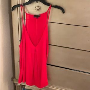 oversized red tank top